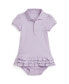 Фото #1 товара Baby Girls Ruffled Polo Short Sleeves Dress