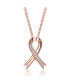 Фото #1 товара Teens/Young Adults 18K Rose Gold Plated with Clear Cubic Zirconia Infinity Pendant