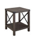 Фото #1 товара Farmhouse Metal-X Accent Table with Lower Shelf