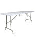 Фото #7 товара 8-Foot Height Adjustable Bi-Fold Plastic Banquet And Event Folding Table With Carrying Handle