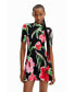 ფოტო #2 პროდუქტის Women's Short floral skater dress