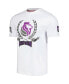 Men's and Women's White Sacramento Kings Heritage Crest T-shirt