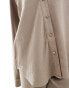 Selected Femme linen touch shirt in beige грейдж, 40 - фото #4