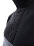 Calvin Klein textured debossed quarter zip sweatshirt in black