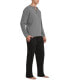 ფოტო #2 პროდუქტის Men's Knit Long Sleeve Pajama Set