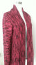 Фото #4 товара NY Collection Women's Space dye Fishtail Cozy Cardigan Jena Red Black S