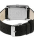 ფოტო #3 პროდუქტის Women's Luino Swiss Quartz Diamond Accents Black Handmade Italian Leather Strap Watch 23mm x 29mm