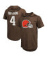 Фото #2 товара Men's Threads Deshaun Watson Brown Cleveland Browns Player Name & Number Short Sleeve Hoodie T-shirt