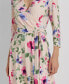 LAUREN RALPH LAUREN Women's Floral Surplice Jersey Dress size Multi 10 303977