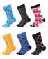 ფოტო #1 პროდუქტის Men's Funky Colorful Dress Socks 6 Pack