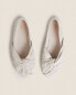 Linen ballerinas with knot detail