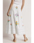 Boden Embroidered Full Midi Skirt Women's White 16
