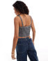 Reclaimed Vintage cami top with embroidery in grey 44 - фото #4