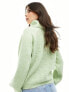 Фото #7 товара JDY roll neck puff sleeve jumper in pale green