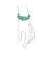 ფოტო #2 პროდუქტის Statement Wide Stabilized Blue Natural Turquoise Golden Orange Amber Resin Chips Multi Strand Bracelet For Women Sterling Silver Tube Clasp