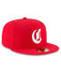 Men's Red Cincinnati Reds Cooperstown Collection Wool 59FIFTY Fitted Hat