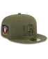 Фото #4 товара Men's Green Colorado Rockies 2023 Armed Forces Day On-Field 59FIFTY Fitted Hat