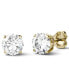 ფოტო #2 პროდუქტის Moissanite Stud Earrings (2 ct. t.w. Diamond Equivalent) in 14k White or Yellow Gold