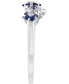 Фото #4 товара Sapphire (3/8 ct. t.w.) & Diamond (1/5 ct. t.w.) Flower Ring in 14k White Gold