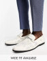 Фото #1 товара ASOS DESIGN loafers in white floral print with silver snaffle