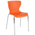 Фото #4 товара Lowell Contemporary Design Orange Plastic Stack Chair