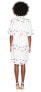 Фото #4 товара Jeremy Scott 243302 Womens Doll Face Collared Shift Dress White Size 2 US