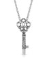 Antique-like Pewter Key Whistle Pendant Necklace