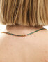 Фото #9 товара Orelia gold plated emerald crystal tennis necklace