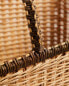 Basket with contrast edge and handle