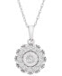 Diamond Flower Pendant Necklace (1/2 ct. tw) in 14k White Gold, 18" + 2" extender, Created for Macy's