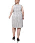 ფოტო #5 პროდუქტის Plus Size Long Sleeve Jacket and Tweed Dress, 2 Piece Set