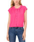 ფოტო #4 პროდუქტის Women's Scalloped Cap Sleeve Blouse