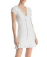 Фото #1 товара Aqua 253742 Womens Ruched Ruffled Casual Dress White Size Small