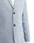 Фото #4 товара Selected Homme linen mix suit jacket in blue