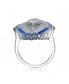 Фото #2 товара Sterling Silver with White Gold Plated Baguette Cubic Zirconia Cocktail Ring