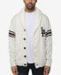 Men's Shawl Collar Heavy Gauge Cardigan with City Patch