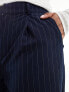 Фото #3 товара Cotton:On relaxed suit trousers in navy pinstripe