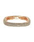 ფოტო #3 პროდუქტის Suzy Levian Sterling Silver Cubic Zirconia Thin Modern Pave Square Eternity Band Ring