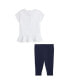 Фото #2 товара Baby Girls Bear Jersey Tee and Legging Set