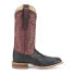 Фото #1 товара Justin Boots Chisolm 13" Full Quill Ostrich Square Toe Cowboy Mens Black, Red C