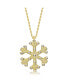 ფოტო #1 პროდუქტის Sterling Silver Cubic Zirconia Snowflake Pendant