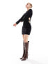 Фото #7 товара Mango side clasp mini dress in black