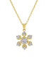 Фото #1 товара Macy's cubic Zirconia Snowflake Pendant Necklace