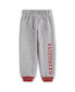 ფოტო #2 პროდუქტის Toddler Boys Cardinal, Heathered Gray Arkansas Razorbacks Poppies Pullover Hoodie and Sweatpants Set