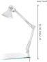 Фото #2 товара EGLO Firmo Table Lamp, 1 Bulb Clamp Lamp, Vintage, Industrial, Retro, Desk Lamp Made of Steel and High-Quality Plastic, Clamp Light in Glossy White, Lamp with Switch, E27 Socket