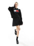 Фото #1 товара Tommy Jeans flag collar sweater in black