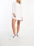 ASOS DESIGN fuller bust cotton mini shirt dress in white