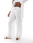 South Beach oversized beach trouser in white