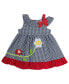 ფოტო #1 პროდუქტის Baby Girls Lady Bug Seersucker Dress with Diaper Cover