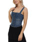 ფოტო #4 პროდუქტის Women's Denim Corset Top